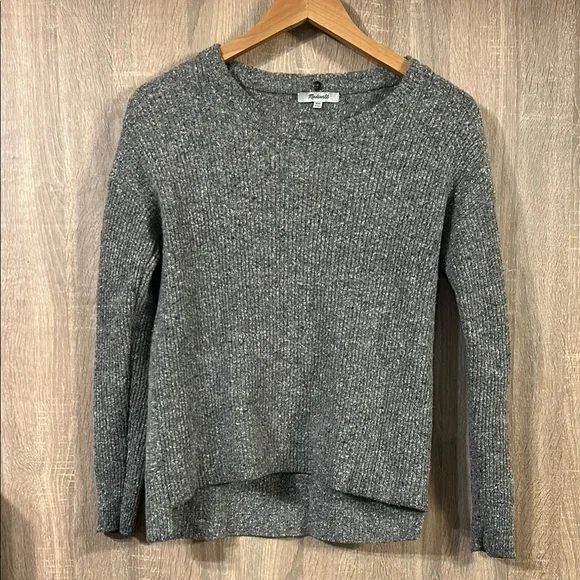 Madewell Gray Sweater Size XXS lambs wool cotton cashmere - Picture 1 of 6